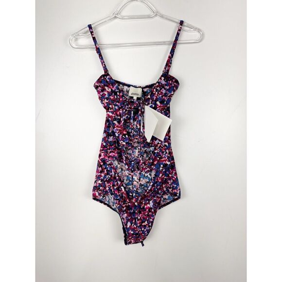 NEW ISABEL MARANT Stiza In Multicolored Floral Swimsuit Beach Pool Cruise Summer - Picture 2 of 6